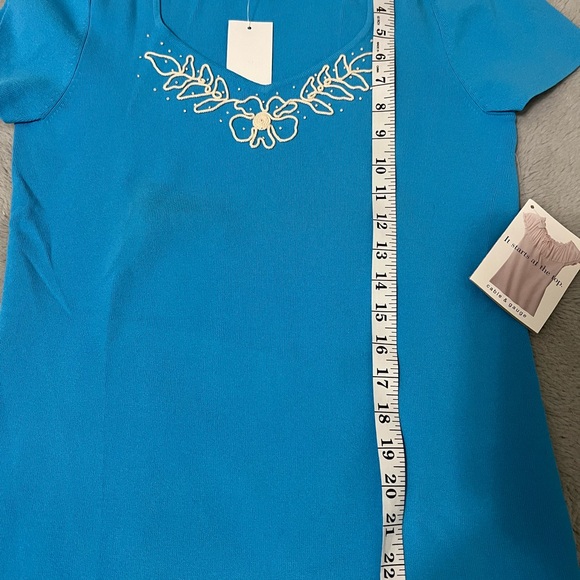 CABLE & GAUGE Turquoise Sweater SZ M NWT - Picture 8 of 8
